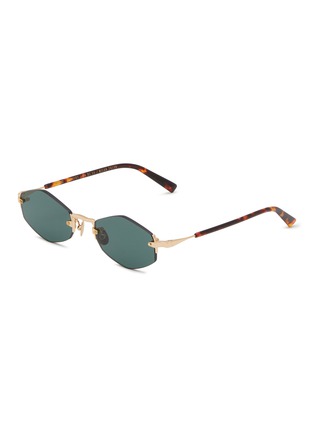 Main View - Click To Enlarge - GAST - Lunar Metal Irregular Sunglasses