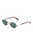 Main View - Click To Enlarge - GAST - Lunar Metal Irregular Sunglasses