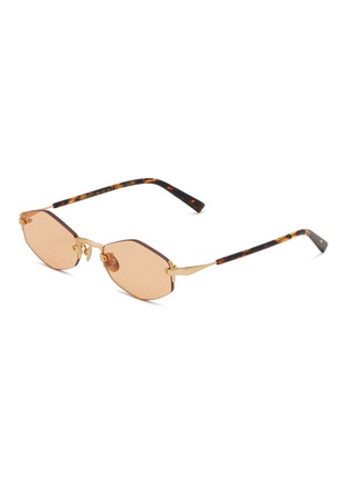 Main View - Click To Enlarge - GAST - Lunar Metal Irregular Sunglasses