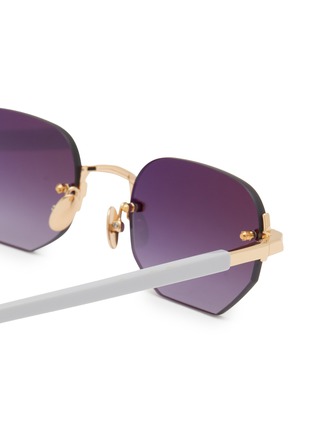 Detail View - Click To Enlarge - GAST - Moonstone Metal Irregular Sunglasses