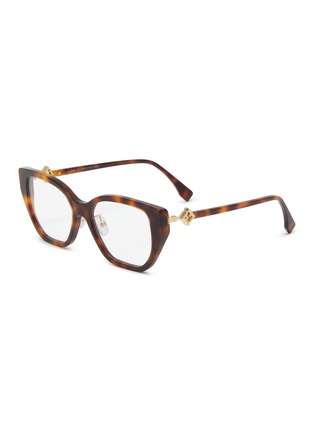 Main View - Click To Enlarge - FENDI - FF Diamonds Acetate Cat Eye Optical Glasses