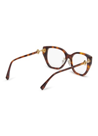 Figure View - Click To Enlarge - FENDI - FF Diamonds Acetate Cat Eye Optical Glasses