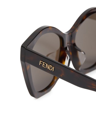 Detail View - Click To Enlarge - FENDI - Lettering Acetate Angular Sunglasses