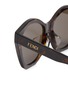 Detail View - Click To Enlarge - FENDI - Lettering Acetate Angular Sunglasses