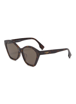 Main View - Click To Enlarge - FENDI - Lettering Acetate Angular Sunglasses