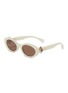 Main View - Click To Enlarge - FENDI - FF Diamonds Acetate Oval Sunglasses
