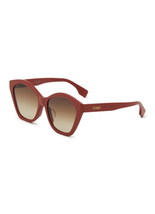 Main View - Click To Enlarge - FENDI - Lettering Acetate Angular Sunglasses