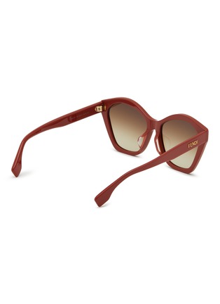 Figure View - Click To Enlarge - FENDI - Lettering Acetate Angular Sunglasses