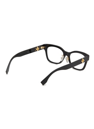 Figure View - Click To Enlarge - FENDI - FF Diamonds Acetate Angular Optical Glasses