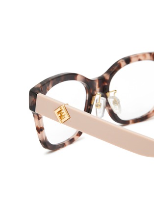 Detail View - Click To Enlarge - FENDI - FF Diamonds Acetate Angular Optical Glasses