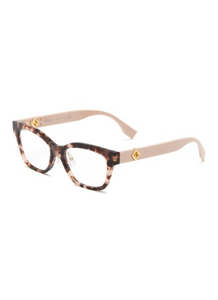 Main View - Click To Enlarge - FENDI - FF Diamonds Acetate Angular Optical Glasses