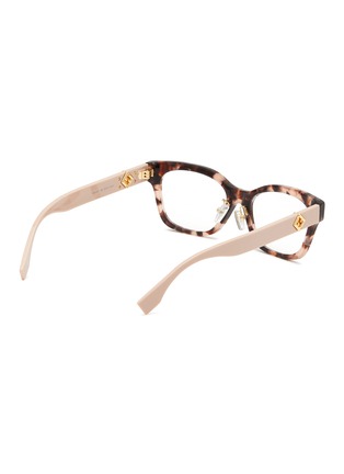 Figure View - Click To Enlarge - FENDI - FF Diamonds Acetate Angular Optical Glasses