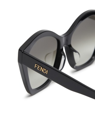 Detail View - Click To Enlarge - FENDI - Lettering Acetate Angular Sunglasses