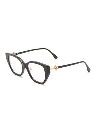 Main View - Click To Enlarge - FENDI - FF Diamonds Acetate Cateye Optical Glasses