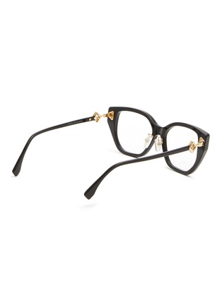 Figure View - Click To Enlarge - FENDI - FF Diamonds Acetate Cateye Optical Glasses