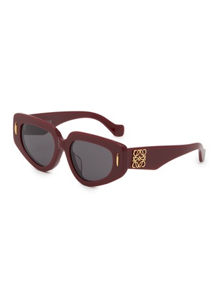 Main View - Click To Enlarge - LOEWE - Anagram Acetate Cat Eye Sunglasses