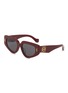 Main View - Click To Enlarge - LOEWE - Anagram Acetate Cat Eye Sunglasses