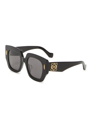 Main View - Click To Enlarge - LOEWE - Anagram Acetate Round Sunglasses