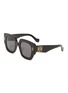 Main View - Click To Enlarge - LOEWE - Anagram Acetate Round Sunglasses