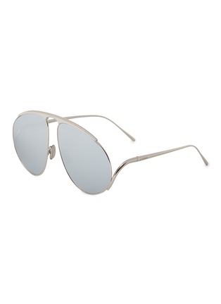 Main View - Click To Enlarge - LOEWE - Hillock Metal Aviator sunglasses