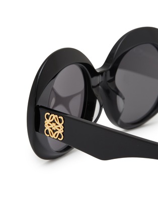 Detail View - Click To Enlarge - LOEWE - Anagram Acetate Round  Sunglasses