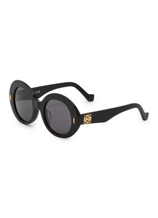 Main View - Click To Enlarge - LOEWE - Anagram Acetate Round  Sunglasses