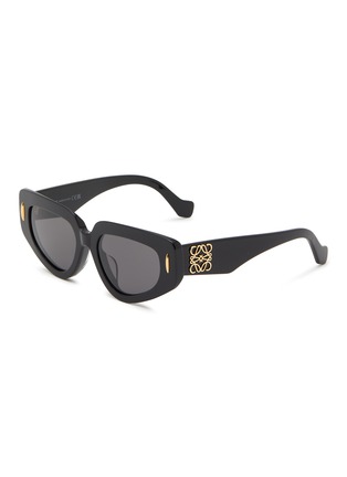 Main View - Click To Enlarge - LOEWE - Anagram Acetate Cat Eye Sunglasses