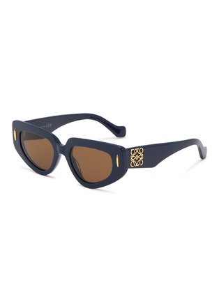 Main View - Click To Enlarge - LOEWE - Anagram Acetate Cat Eye Sunglasses
