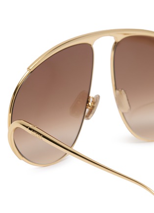 Detail View - Click To Enlarge - LOEWE - Hillock Metal Aviator Sunglasses