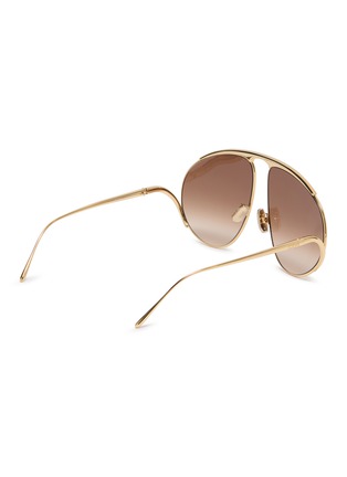 Figure View - Click To Enlarge - LOEWE - Hillock Metal Aviator Sunglasses