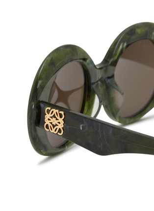 Detail View - Click To Enlarge - LOEWE - Anagram Acetate Round Sunglasses