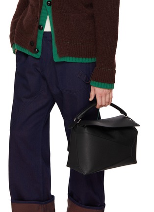 Front View - Click To Enlarge - LOEWE - Large Puzzle Edge Leather Bag