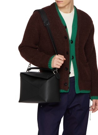 Figure View - Click To Enlarge - LOEWE - Large Puzzle Edge Leather Bag
