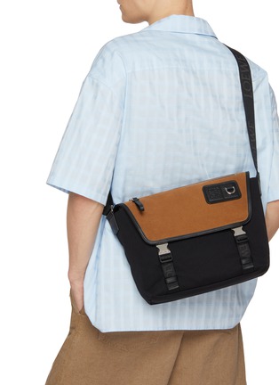 Figure View - Click To Enlarge - LOEWE - Medium Flex Canvas Suede Messenger Bag