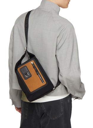 Front View - Click To Enlarge - LOEWE - Small Flex Loop Canvas Suede Bucket Bag