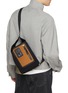Front View - Click To Enlarge - LOEWE - Small Flex Loop Canvas Suede Bucket Bag