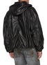 Back View - Click To Enlarge - JUUN.J - Drawstring Hood Leather Bomber Jacket