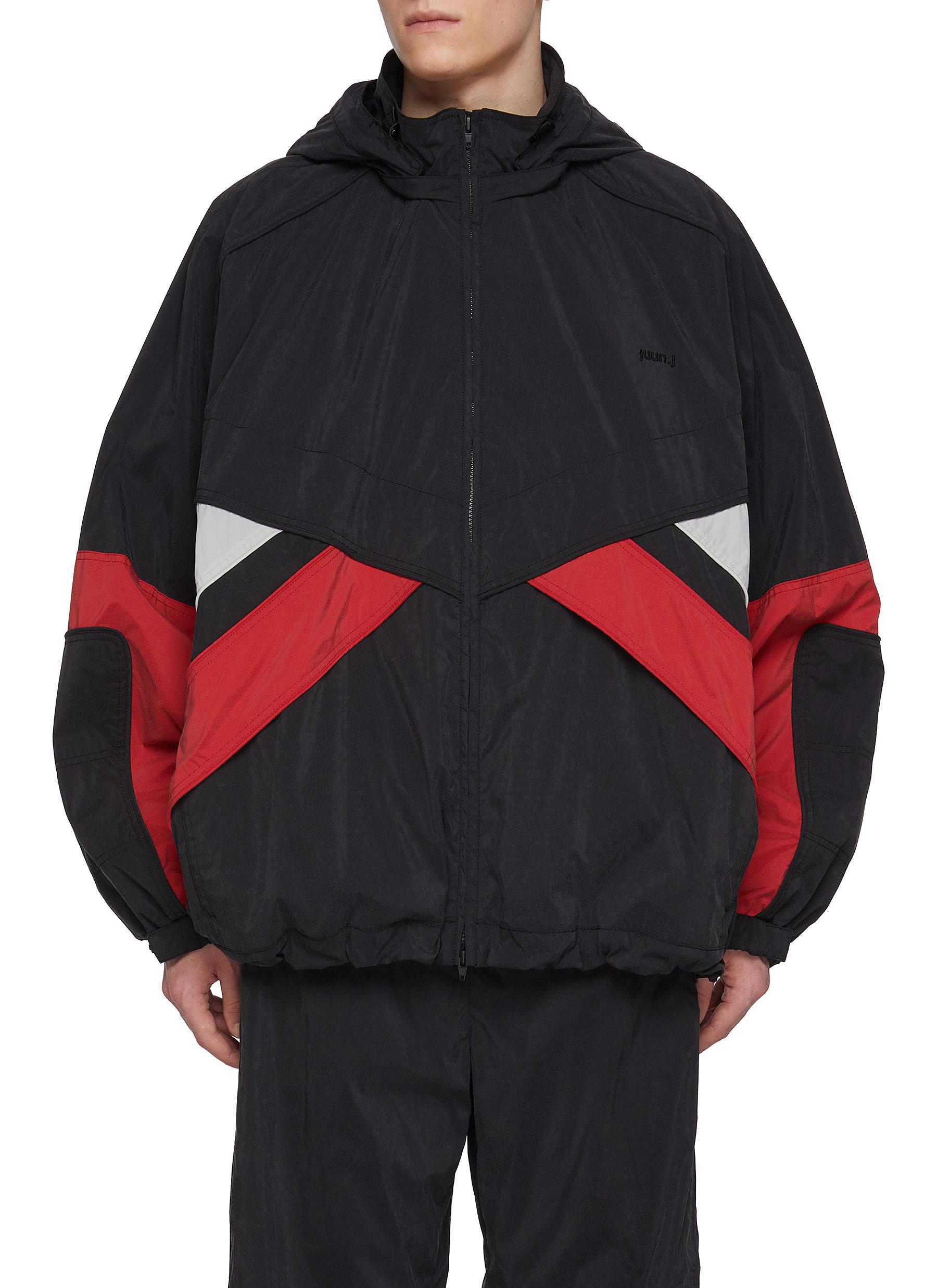 JUUN.J | Layered Panel Hooded Windbreaker Jacket | Men