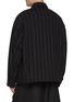 Back View - Click To Enlarge - JUUN.J - Vertical Striped Zip Up Wool Cotton Shirt Jacket