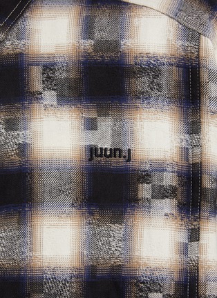 - JUUN.J - Argyle Jacquard Checkered Cotton Coach Shirt