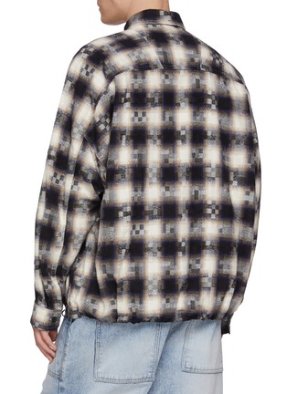 Back View - Click To Enlarge - JUUN.J - Argyle Jacquard Checkered Cotton Coach Shirt