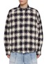 Main View - Click To Enlarge - JUUN.J - Argyle Jacquard Checkered Cotton Coach Shirt