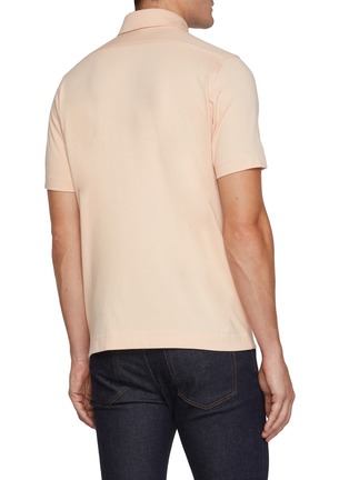 Back View - Click To Enlarge - J∞QUALITY - Botanical Dye Cotton Polo Shirt