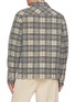Back View - Click To Enlarge - MONCLER - Checkered Zip Up Shirt Jacket
