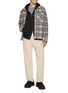 Figure View - Click To Enlarge - MONCLER - Checkered Zip Up Shirt Jacket