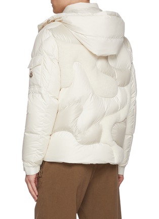 Back View - Click To Enlarge - MONCLER - Candes Hooded Abstract Quilt Puffer Jacket