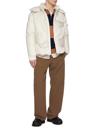 Figure View - Click To Enlarge - MONCLER - Candes Hooded Abstract Quilt Puffer Jacket