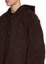  - JUUN.J - Zip Up Faux Suede Hoodie