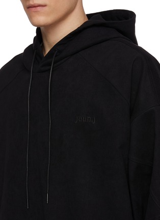  - JUUN.J - Oversized Faux Suede Hoodie