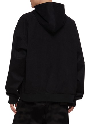 Back View - Click To Enlarge - JUUN.J - Oversized Faux Suede Hoodie